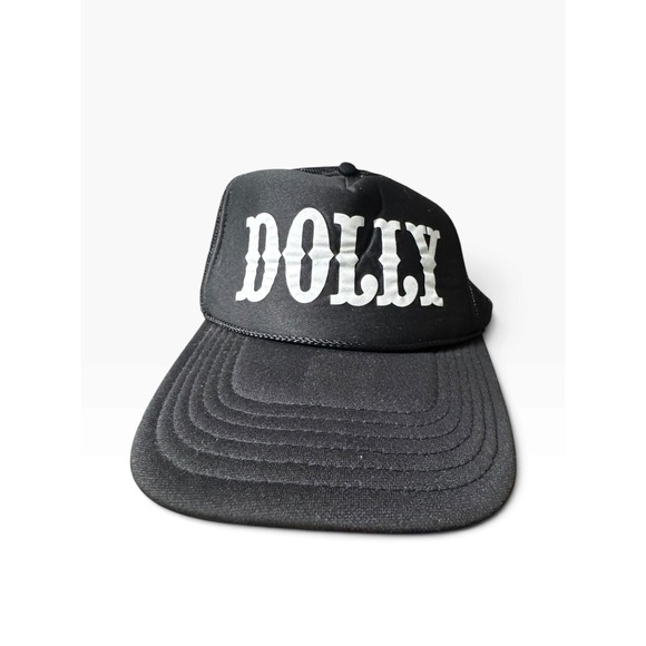 OTTO Accessories - Dolly Parton Otto Trucker Hat Black Mesh Snapback Cap Western Font Nashville